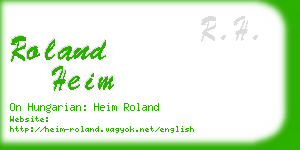 roland heim business card
